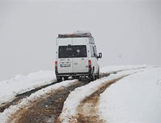 Erzurumda kar 5 santime ulaştı