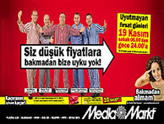 Media Markt mışıl mışıl uyuttu